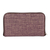 Hand-woven cotton wallet, 'Guatemalan Weaving in Purple' - Hand-Woven Cotton Zipper Wallet in Purple and Ivory Shades