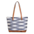 Leather-accented cotton tote bag, 'Colors of Tradition' - Handwoven Cotton Tote Bag with Leather Bottom Panel & Straps