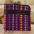 Cotton coin purse, 'Discreet & Stylish' - Handwoven Striped Purple-Toned Cotton Coin Purse