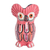 Ceramic figurine, 'Sweet Tecolote' - Ceramic Owl Figurine in Pink Hand-Painted in Guatemala