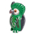 Ceramic figurine, 'Wise Tecolote' - Ceramic Owl Figurine in Green Hand-Painted in Guatemala (image 2b) thumbail