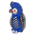 Ceramic figurine, 'Delightful Tecolote' - Ceramic Owl Figurine in Blue Hand-Painted in Guatemala (image 2c) thumbail