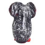 Ceramic figurine, 'Vibrant Tecolote' - Small Ceramic Owl Figurine in Red Hand-Painted in Guatemala