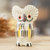Ceramic figurine, 'Charming Tecolote' - Ceramic Owl Figurine in White Hand-Painted in Guatemala (image 2) thumbail