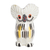 Ceramic figurine, 'Charming Tecolote' - Ceramic Owl Figurine in White Hand-Painted in Guatemala