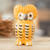 Ceramic figurine, 'Lively Tecolote' - Handmade and Painted Ceramic Owl Figurine in Yellow (image 2) thumbail