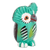 Ceramic figurine, 'Endearing Tecolote' - Hand-Painted Small Ceramic Owl Figurine from Guatemala (image 2d) thumbail