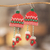 Beaded dangle earrings, 'Christmas Wishes' - Crystal & Glass Beaded Christmas Hat Mittens Dangle Earrings (image 2) thumbail