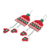 Beaded dangle earrings, 'Christmas Wishes' - Crystal & Glass Beaded Christmas Hat Mittens Dangle Earrings (image 2c) thumbail