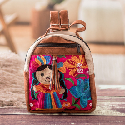 Handcrafted Classic Whimsical Patterned Cotton Backpack Dulcet