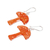 Recycled CD dangle earrings, 'Tiny Nature in Orange' - Mushroom-Shaped Orange Recycled CD Dangle Earrings