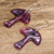 Recycled CD dangle earrings, 'Dreamy Mushroom' - Recycled CD Mushroom Dangle Earrings with 925 Silver Hooks