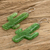 Recycled CD dangle earrings, 'Desert Marvel' - Cactus-Shaped Bright Green Recycled CD Dangle Earrings