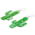 Recycled CD dangle earrings, 'Desert Marvel' - Cactus-Shaped Bright Green Recycled CD Dangle Earrings