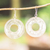 Recycled CD dangle earrings, 'Clear Cycles' - Eco-Friendly Disc-Shaped Clear Recycled CD Dangle Earrings