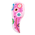 Wood mask, 'Floral Flight' - Hand-Painted Floral Pink and White Bird Pinewood Mask (image 2b) thumbail