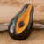 Wood magnet, 'Nature's Avocado' - Hand-Painted Hand-Carved Cypress Wood Avocado Magnet (image 2) thumbail