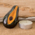 Wood magnet, 'Nature's Avocado' - Hand-Painted Hand-Carved Cypress Wood Avocado Magnet (image 2j) thumbail