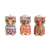 Holzornamente, (3er-Set) - Handgefertigte Eulen-Ornamente aus Kiefernholz aus Guatemala (3er-Set)
