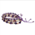 Multi-strand beaded bracelet, 'Chic Radiance' - Purple and Gold Handmade Multi-Strand Glass Beaded Bracelet