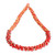 Collar Torsade con cuentas - Collar Torsade con cuentas de vidrio hecho a mano en tonos rojos y dorados