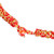 Collar Torsade con cuentas - Collar Torsade con cuentas de vidrio hecho a mano en tonos rojos y dorados