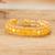 pulsera de pulsera con cuentas - Pulsera hecha a mano con cuentas de oro y vidrio amarillo