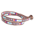 Glass beaded wrap bracelet, 'Dark Symphony' - Handcrafted Multicolor Glass Beaded Wrap Bracelet