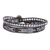 Positive energy bracelet, 'Trendy Makeover' - Beaded Positive Energy Long Wrap Bracelet in Black & Grey