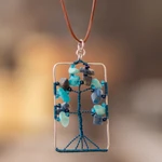 Lapis lazuli and quartz pendant necklace, 'Sylvan Blue' - Tree-Themed Blue Lapis Lazuli and Quartz Pendant Necklace
