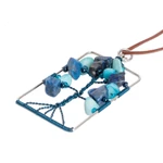 Lapis lazuli and quartz pendant necklace, 'Sylvan Blue' - Tree-Themed Blue Lapis Lazuli and Quartz Pendant Necklace