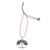 Halskette mit Amethyst-Anhänger - Runde Halskette mit Anhänger aus natürlichem Amethyst mit Baummotiv