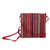 Cotton sling, 'colourful Guatemala' - Handmade Classic Striped Red Cotton Sling Bag with Zipper
