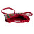 Cotton sling, 'colourful Guatemala' - Handmade Classic Striped Red Cotton Sling Bag with Zipper
