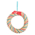 Natural fiber wreath, 'Peace & Prosperity' - Handwoven Colorful Natural Fiber Wreath with Ribbon