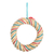 Natural fiber wreath, 'Peace & Prosperity' - Handwoven Colorful Natural Fiber Wreath with Ribbon