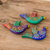 Ceramic magnets, 'Cheerful Doves' (set of 3) - 3 Dove Ceramic Magnets with Hand-Painted Floral Accents (image 2) thumbail