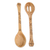 Wood serving spoons, 'Culinary Seasoning' (pair) - 2 Reclaimed Wood Serving Spoons with Pyrography Designs thumbail