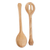 Wood serving spoons, 'Culinary Seasoning' (pair) - 2 Reclaimed Wood Serving Spoons with Pyrography Designs (image 2c) thumbail
