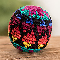 Cotton footbag, 'Endless Fun' - Multicolored Crocheted Cotton Footbag