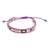 Beaded wristband bracelet, 'Geometric Delight' - Handmade Purple and Pink Glass Beaded Wristband Bracelet