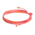 Beaded wristband bracelet, 'Charming Strawberry' - Adjustable Strawberry Glass Beaded Wristband Bracelet