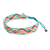 Beaded wristband bracelet, 'Lagoon Bonds' - Handmade Patterned Turquoise Glass Beaded Wristband Bracelet