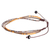 Beaded strand bracelet, 'Balanced Lives' - Handcrafted Brown Glass Beaded Three-Strand Bracelet