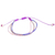 Perlenarmband - Handgefertigtes dreireihiges Armband aus violetten Glasperlen