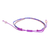 Pulsera de hilo con cuentas - Pulsera de tres hilos con cuentas de vidrio púrpura hecha a mano