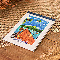Paper notepad, 'The Lake in Guatemala' - Lake Atitlan-Themed 60-Page Paper Notepad from Guatemala