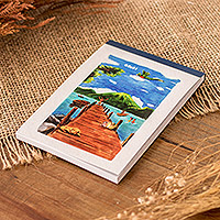 Paper notepad, 'Notes in The Lake' - Inspirational Lake Atitlan-Themed Lined Paper Notepad