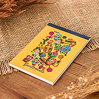Paper notepad, 'The Art in Guatemala' - Folk Art-Themed 60-Page Paper Notepad from Guatemala