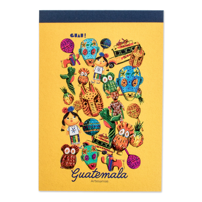 Bloc de notas de papel - Bloc de notas de papel de 60 páginas con temática de arte popular de Guatemala